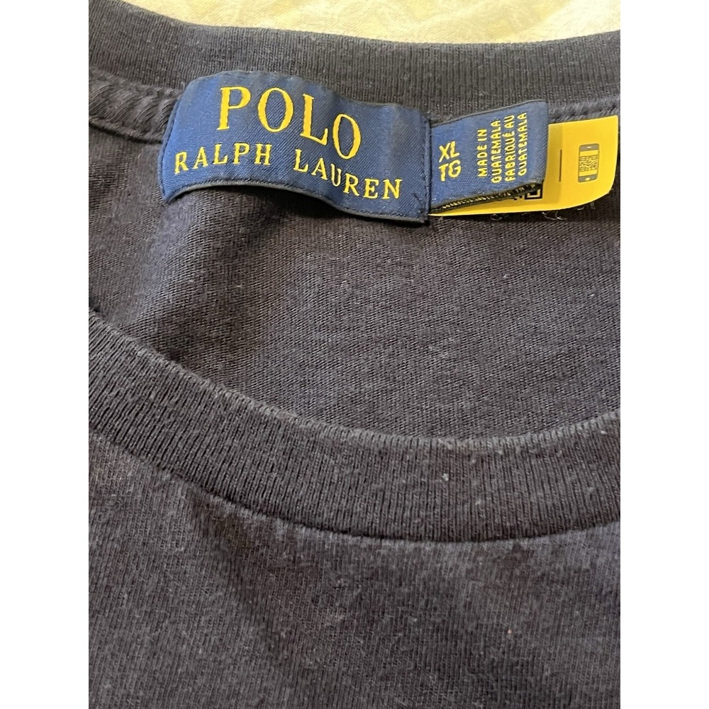 Polo Ralph Lauren Shirt Mens XL Blue Polo Bear Graphic Tee Preppy Teddy - Picture 2 of 6